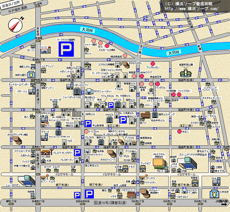 横浜福富町MAP